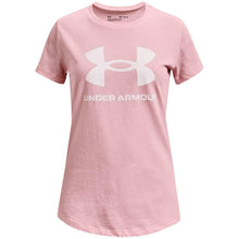 Carica l&#39;immagine nel visualizzatore di Gallery, Under Armour Girl&#39;s Live Sportstyle Graphic Tee (Big Kids) Prime Pink/White SM (8 Big Kid)
