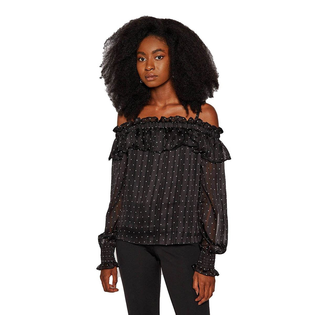 Guess LS Mirella Top W1YH0S WE0R0 Dots Mania Black WHI