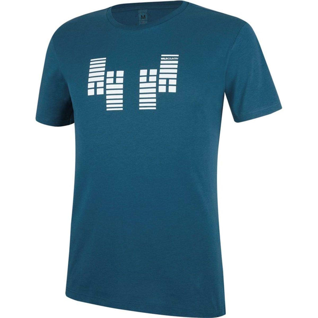 Wild Country Maglietta Flow Graphic Uomo, Blu, M