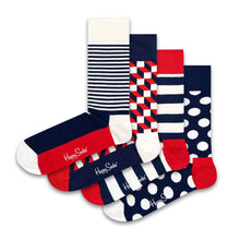 Carica l&#39;immagine nel visualizzatore di Gallery, Happy Socks 4-Pack Amazon Stripe Box, colorati e divertenti, calzini per uomo e donna, Nero-Blu-Verde-Arancia-Rosa
