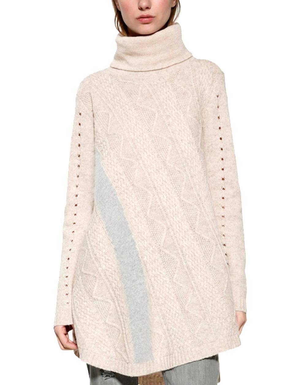 Desigual Maglia Bordado donna dolcevita collo alto