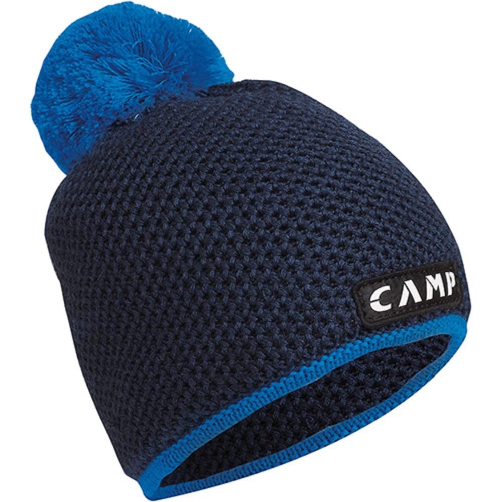C. A.M.P. Camp Bob Beanie - Blu/Azzurro Cappellino in Lana Merino con PON PON