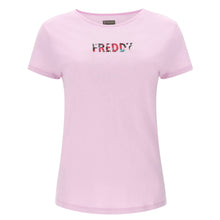 Carica l&#39;immagine nel visualizzatore di Gallery, FREDDY - T-Shirt in Jersey Modal Stampa Floreale su Fronte E Retro

