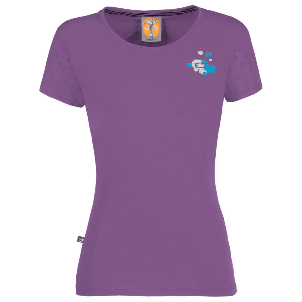 E9 Enove - Women's Drops - T-Shirt Manica Corta da Donna Malva Viola