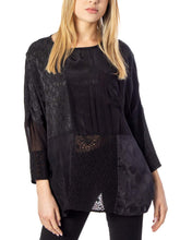 Carica l&#39;immagine nel visualizzatore di Gallery, Abasic Desigual Blus Bari Maglia a Manica 3/4 Donna Nero (S)
