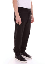 Carica l&#39;immagine nel visualizzatore di Gallery, Franklin &amp; Marshall Fleece Pants Jersey Black Pantalone in Felpa Nero con Grafica Blu (XS)
