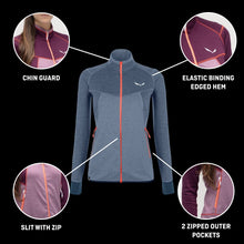 Carica l&#39;immagine nel visualizzatore di Gallery, SALEWA Puez Melange 2 Pl W Fz Felpa in Pile Donna (Pacco da 1)
