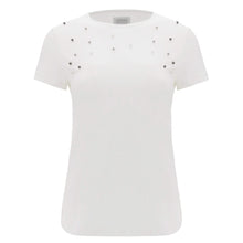 Carica l&#39;immagine nel visualizzatore di Gallery, FREDDY - T-Shirt in Jersey A Maniche Corte Decorata da Perline
