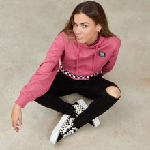 Carica l&#39;immagine nel visualizzatore di Gallery, Vans Felpa da Donna con Cappuccio Boom Boom Check Rosa Codice VN0A7YKFBEL
