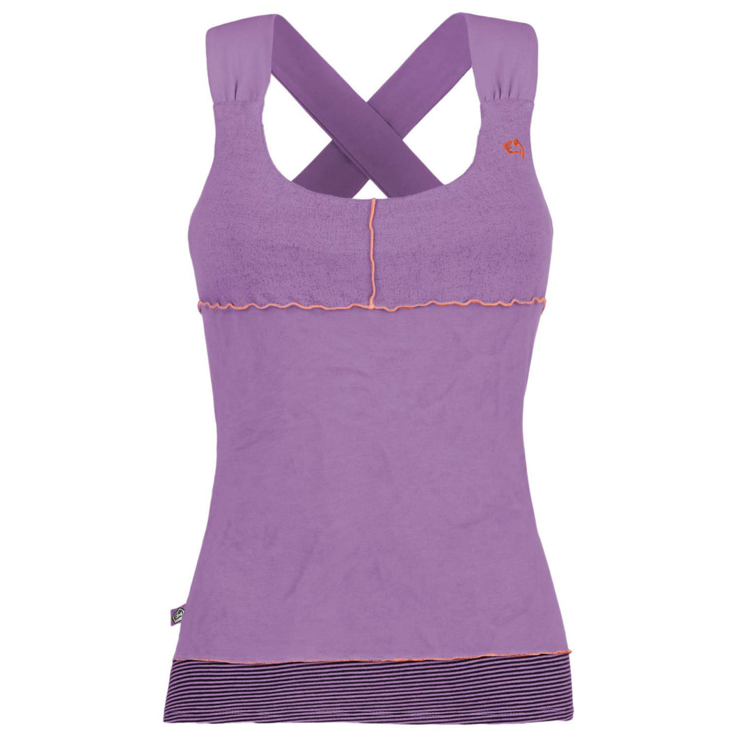 E9 Enove W ORY Malva Top Smanicato Canotta Donna Viola