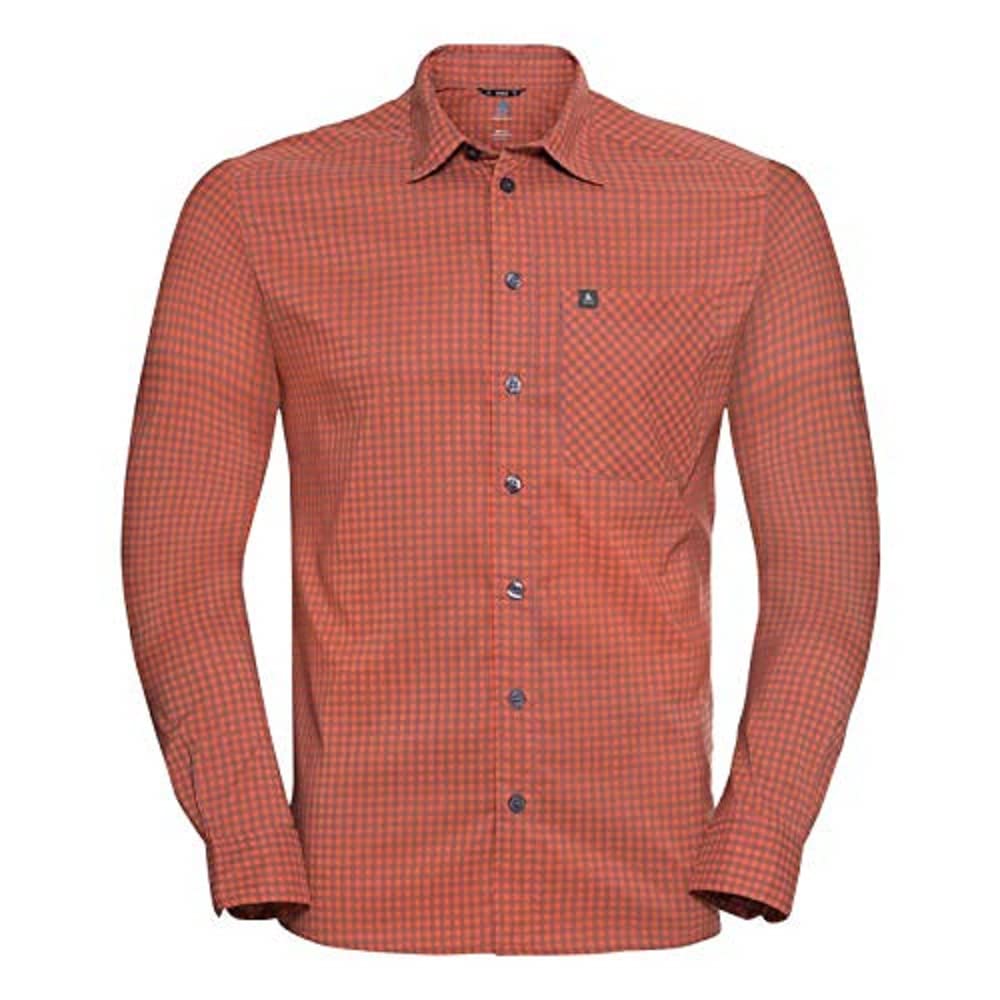 Odlo Nikko Check Camicia da Uomo a Maniche Lunghe Uomo