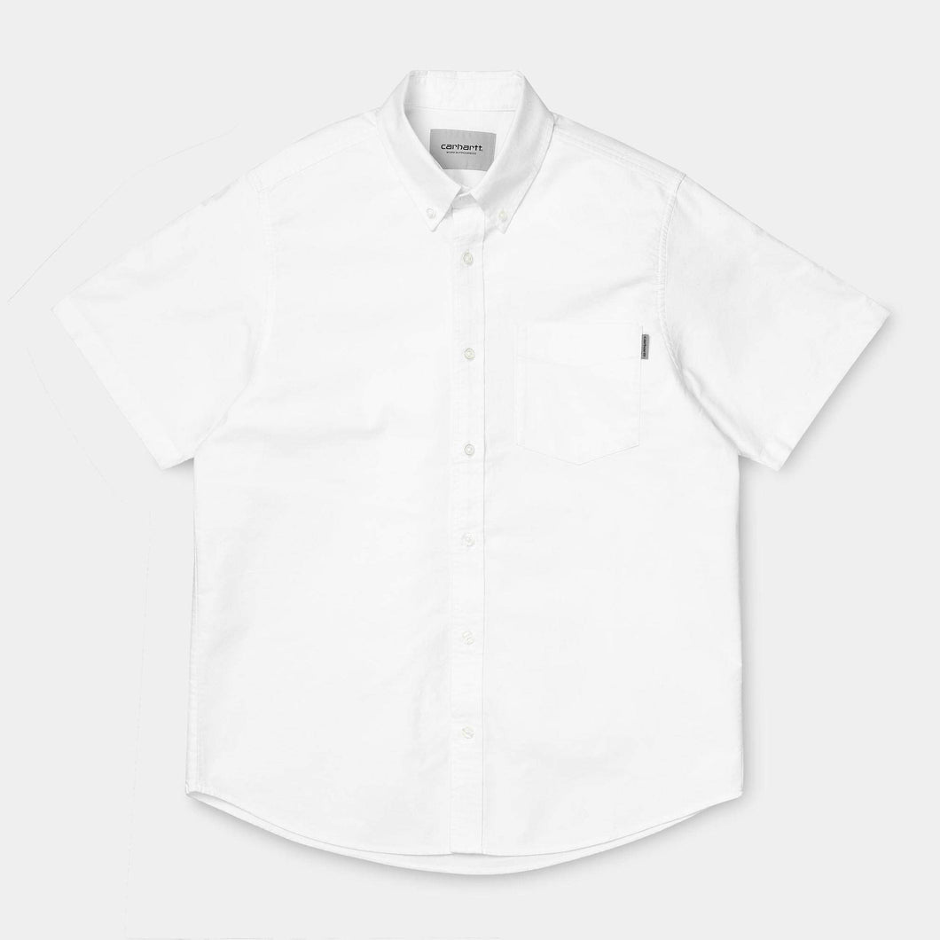 CARHARTT WIP Button Down Pocket Short Sleeve Shirt Shiver Camicia Uomo Manica Corta