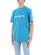 Carica l&#39;immagine nel visualizzatore di Gallery, CARHARTT WIP S/S Script T-Shirt Uomo Manica Corta Pizol/White

