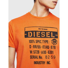 Carica l&#39;immagine nel visualizzatore di Gallery, Diesel Diego S1 T-Shirt Logo Uomo in Cotone Orange (XXL)
