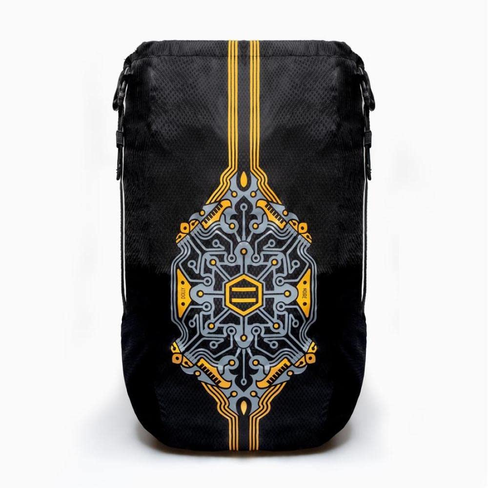Dolly Noire CIRCUITO STAMPATO BAG sacca zaino BLACK AI21