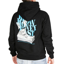 Carica l&#39;immagine nel visualizzatore di Gallery, PROPAGANDA Felpa Uomo Nero con Cappuccio e Maxi Stampa Serigrafica sul Retro con Logo Money
