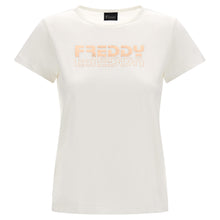 Carica l&#39;immagine nel visualizzatore di Gallery, FREDDY - T-Shirt in Jersey Leggero con Stampa Lucida Rame
