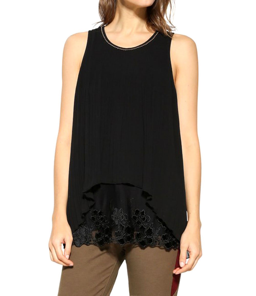 Desigual Blusa Donna BLUS Marilin 17WWBW85 Smanicato l Blu