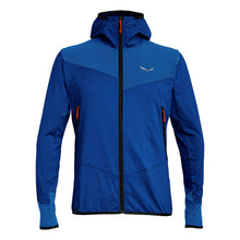 Carica l&#39;immagine nel visualizzatore di Gallery, SALEWA Felpa con Cappuccio Agner Hybrid PL/Dst Full Zip, Electric Melange, M
