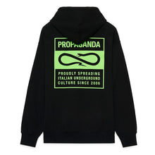Carica l&#39;immagine nel visualizzatore di Gallery, Propaganda Blank Hoodie Felpa con Cappuccio Black Nero Stampa Retro

