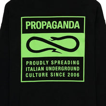 Carica l&#39;immagine nel visualizzatore di Gallery, Propaganda Blank Hoodie Felpa con Cappuccio Black Nero Stampa Retro
