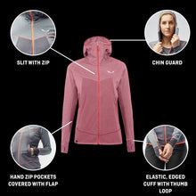 Carica l&#39;immagine nel visualizzatore di Gallery, SALEWA Puez Hybrid Polarite Hooded Fleece, Felpa Donna, Blu (Navy Blazer Melange), 36
