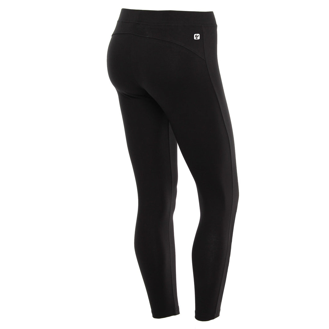 FREDDY Leggings in Jersey di Viscosa Lunghezza 7/8 con Stampa - Nero-Bianco - Small