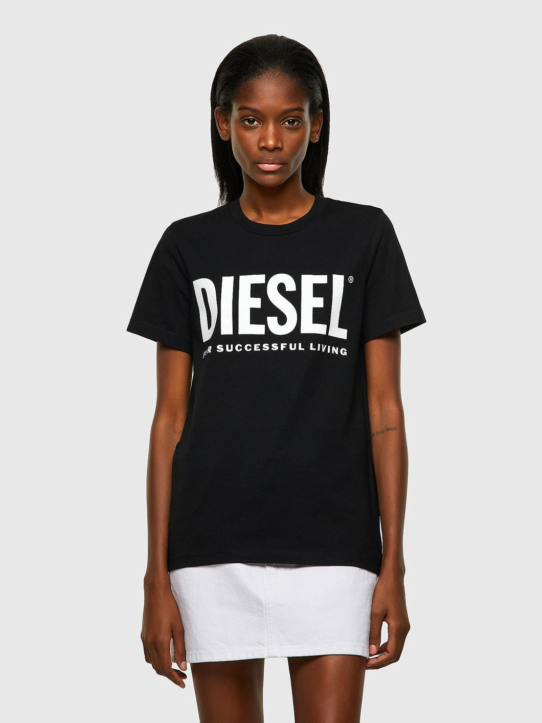 Diesel A04685 0AAXJ - T-SILYECOLOGO T-Shirt Donna Black S