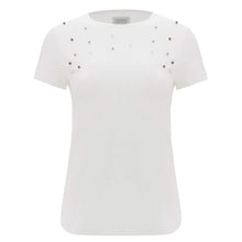 Carica l&#39;immagine nel visualizzatore di Gallery, FREDDY - T-Shirt in Jersey A Maniche Corte Decorata da Perline
