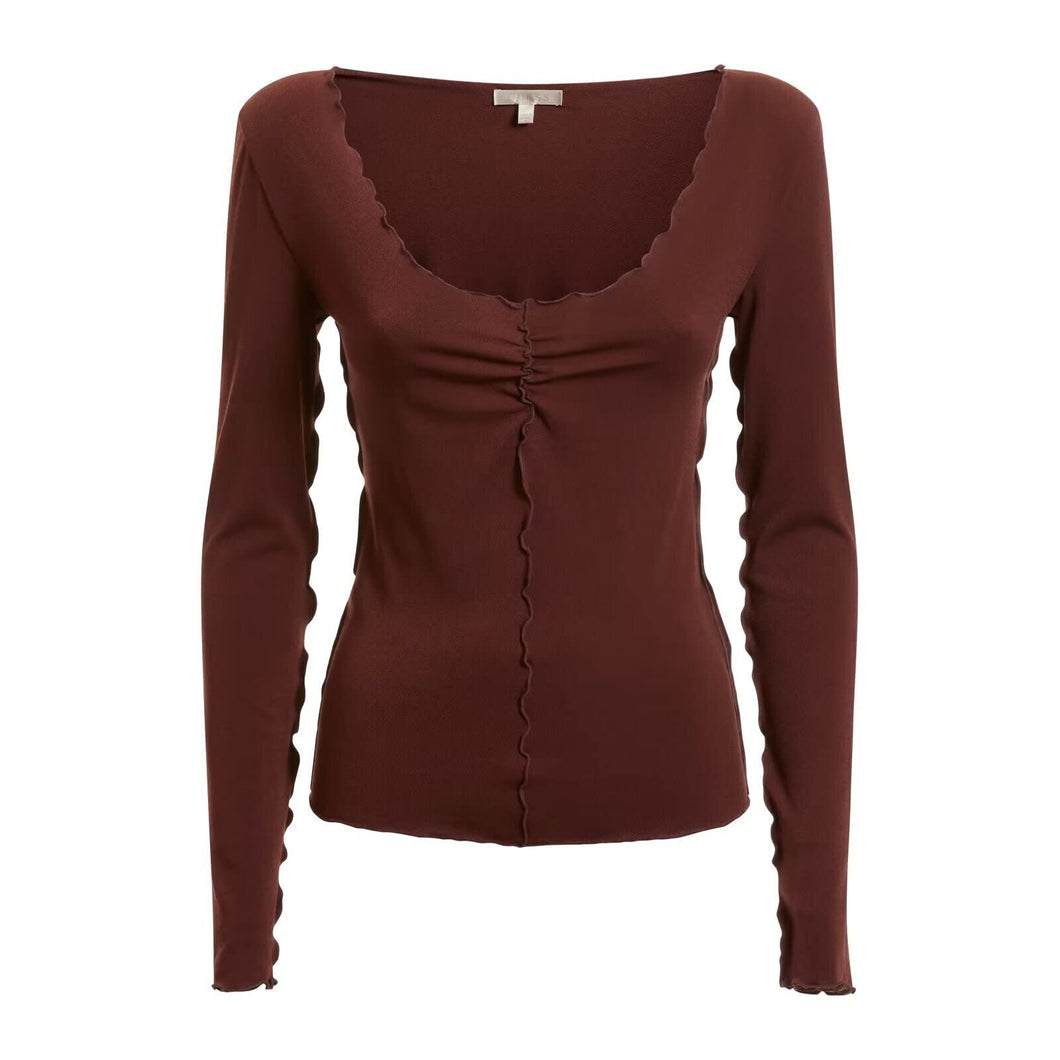 Guess Lucille Lettuce Edge - Maglietta a maniche lunghe da donna