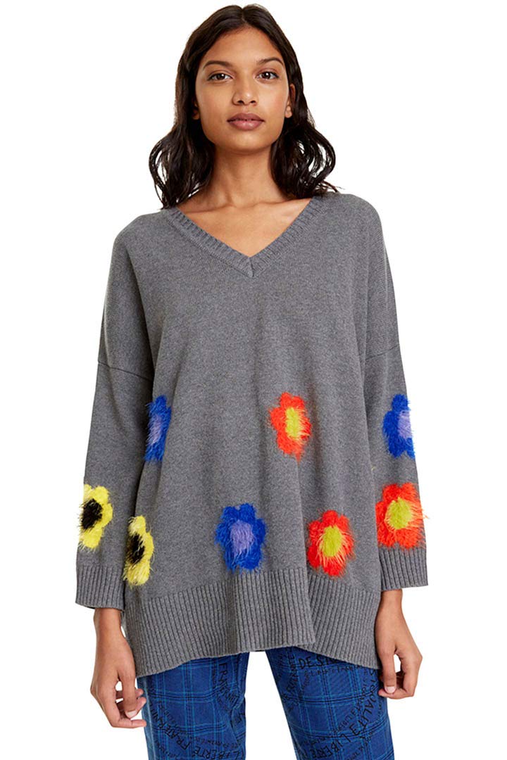 Desigual Maglione Over Donna Grigio JERS Regina 19wwjf47 2008