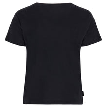 Carica l&#39;immagine nel visualizzatore di Gallery, FREDDY - T-Shirt Cropped con Grafica MOV Strass E Nero Lucido
