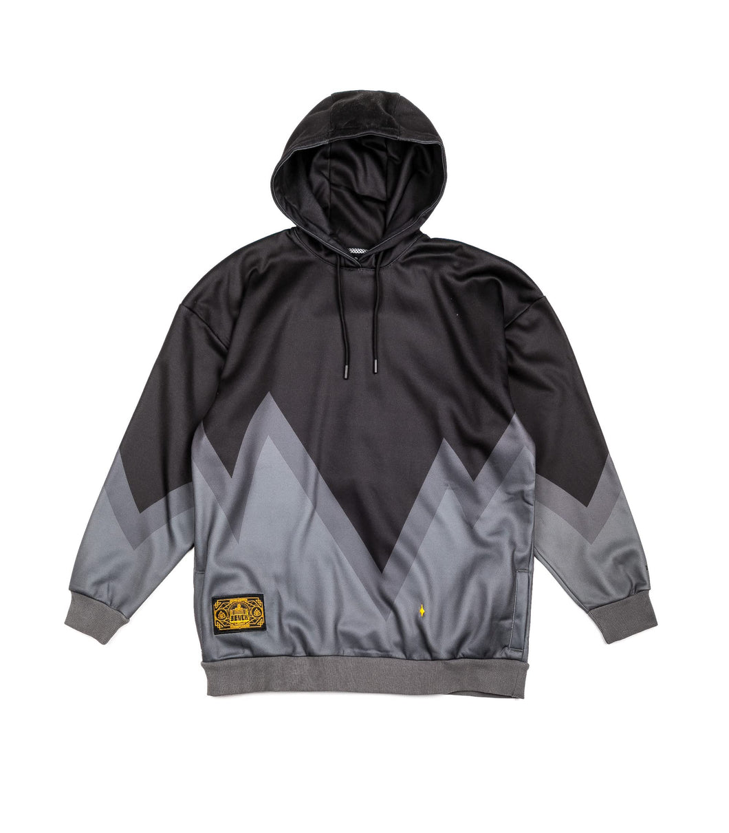 Dolly Noire Bench Duomo ROVESCIATO Hoodie Oversize Felpa Cappuccio Black Gray AI21