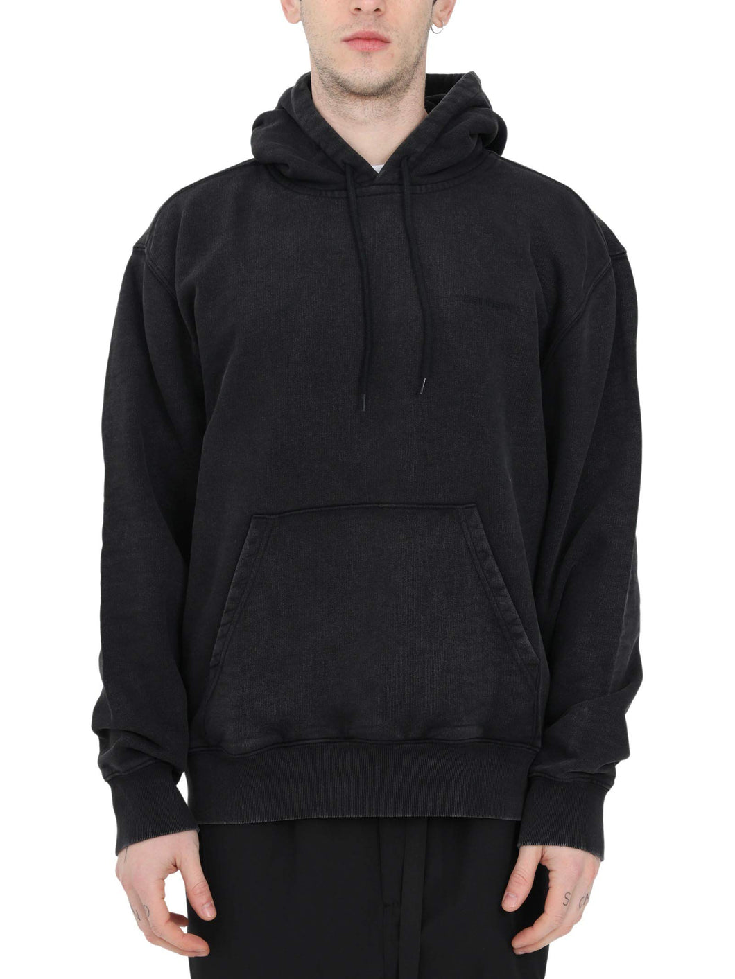 Carhartt Hooded Mosby Script Sweatshirt I028586 Black (S - Black)