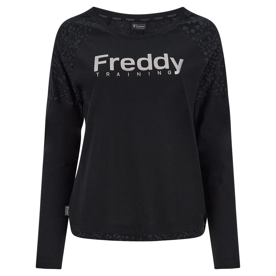 FREDDY - T-Shirt Comfort Spalle Animalier E Stampa Metal Gun