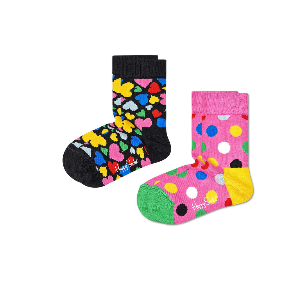 Happy Socks 2 Pack Hearth Sock Calze B Unisex KHEA02 9300 (7-9 Anni)