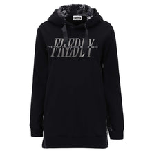 Carica l&#39;immagine nel visualizzatore di Gallery, FREDDY Felpa Lunghezza Maxi con Cappuccio e Inserti Camo-Paisly
