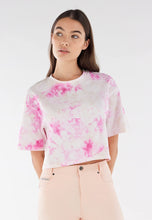 Carica l&#39;immagine nel visualizzatore di Gallery, FREDDY - T-Shirt Cropped Comfort Tye-Die con Maniche A Kimono
