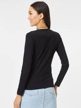 Carica l&#39;immagine nel visualizzatore di Gallery, Guess T Shirt V Manica Lunga W2BI21I3Z14 - JBLK Tg. S Nero

