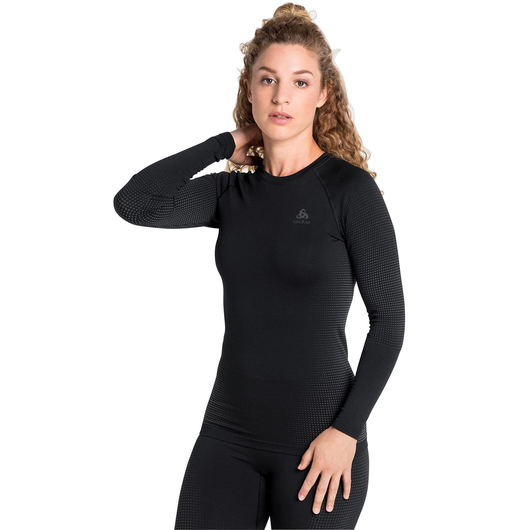 Odlo Bl Top Crew Neck L/S Performance Warm EC Maglione Donna