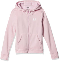 Carica l&#39;immagine nel visualizzatore di Gallery, Under Armour Felpa con Cappuccio UA Rival in Pile con Zip Intera Top Bambine e Ragazze
