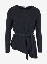 Carica l&#39;immagine nel visualizzatore di Gallery, Tiffosi Xena maglia blusa donna nera con filo argentato
