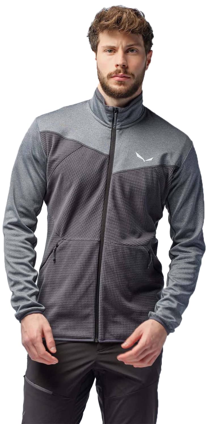 Salewa Puez Hybrid PL M FZ Felpa con Cappuccio, Uomo, Blu (Ombre Blue Melange/0910), 48/M