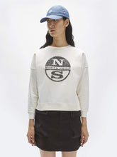 Carica l&#39;immagine nel visualizzatore di Gallery, NORTH SAILS Felpa Garzata in Cotone Stretch in Bianco S
