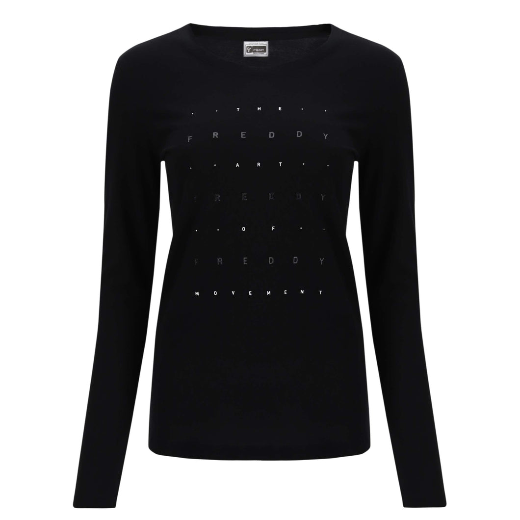 FREDDY T-Shirt Manica Lunga con Stampa The Art of Movement