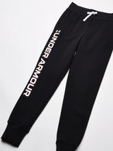 Carica l&#39;immagine nel visualizzatore di Gallery, Under Armour girls Rival Fleece Joggers , Black (002)/Cerise , Youth Medium
