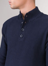Carica l&#39;immagine nel visualizzatore di Gallery, Tiffosi maglia maglione uomo Andrew 10017897 maglia con bottoni Blu
