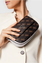 Carica l&#39;immagine nel visualizzatore di Gallery, Guess BORSA DONNA D BRO/WHI/LOG HWSY8108780BWG AMBROSE BORSA A TRACOLLA PICCOLA BRO/WHI/LOG SCELTA=P

