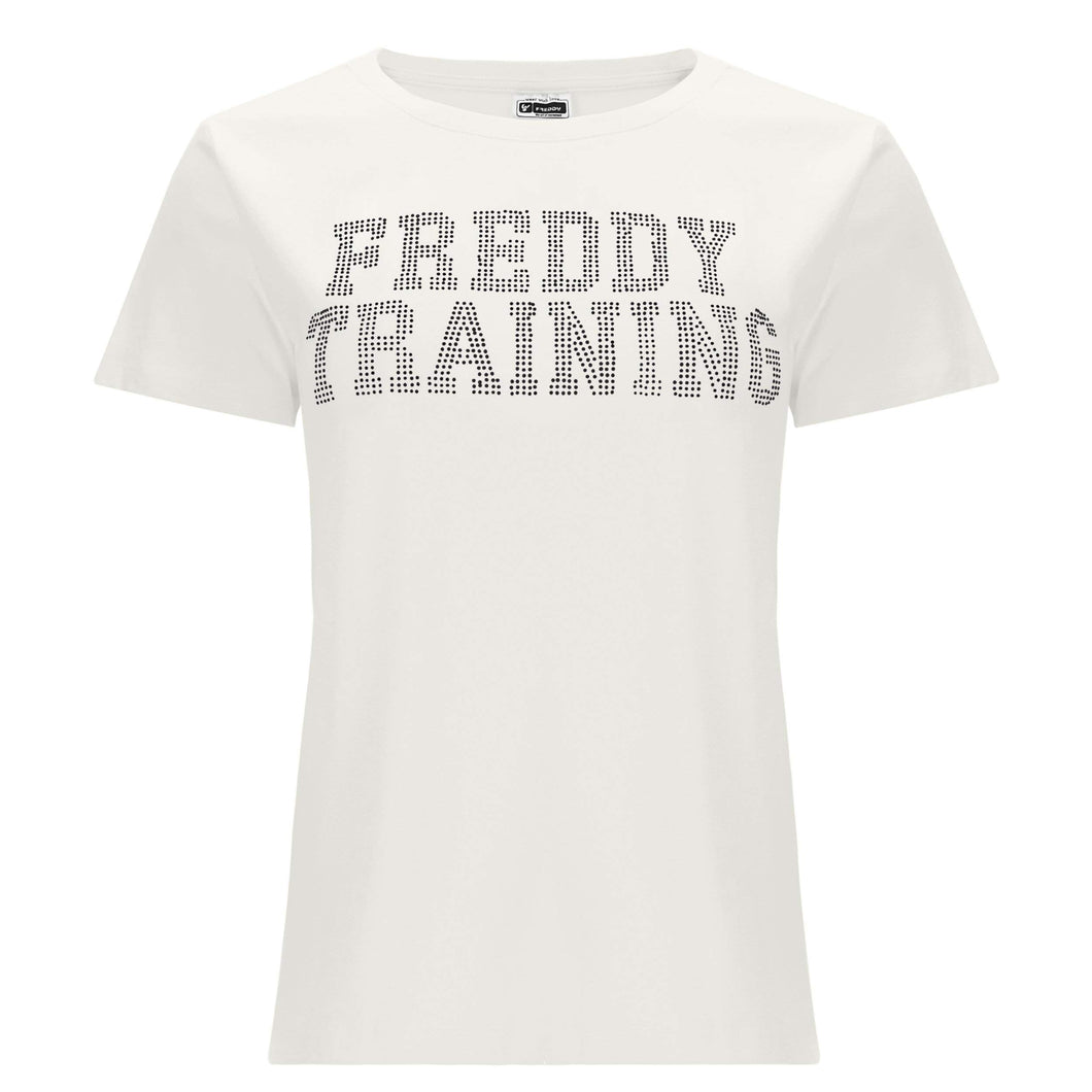 FREDDY - T-Shirt in Jersey Leggero con Micro Pois Applicati