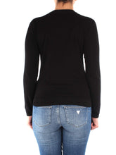 Carica l&#39;immagine nel visualizzatore di Gallery, Guess Maglia Stretch Donna Girocollo, Manica Lunga, vestibilità Regular. Black Nero (S)
